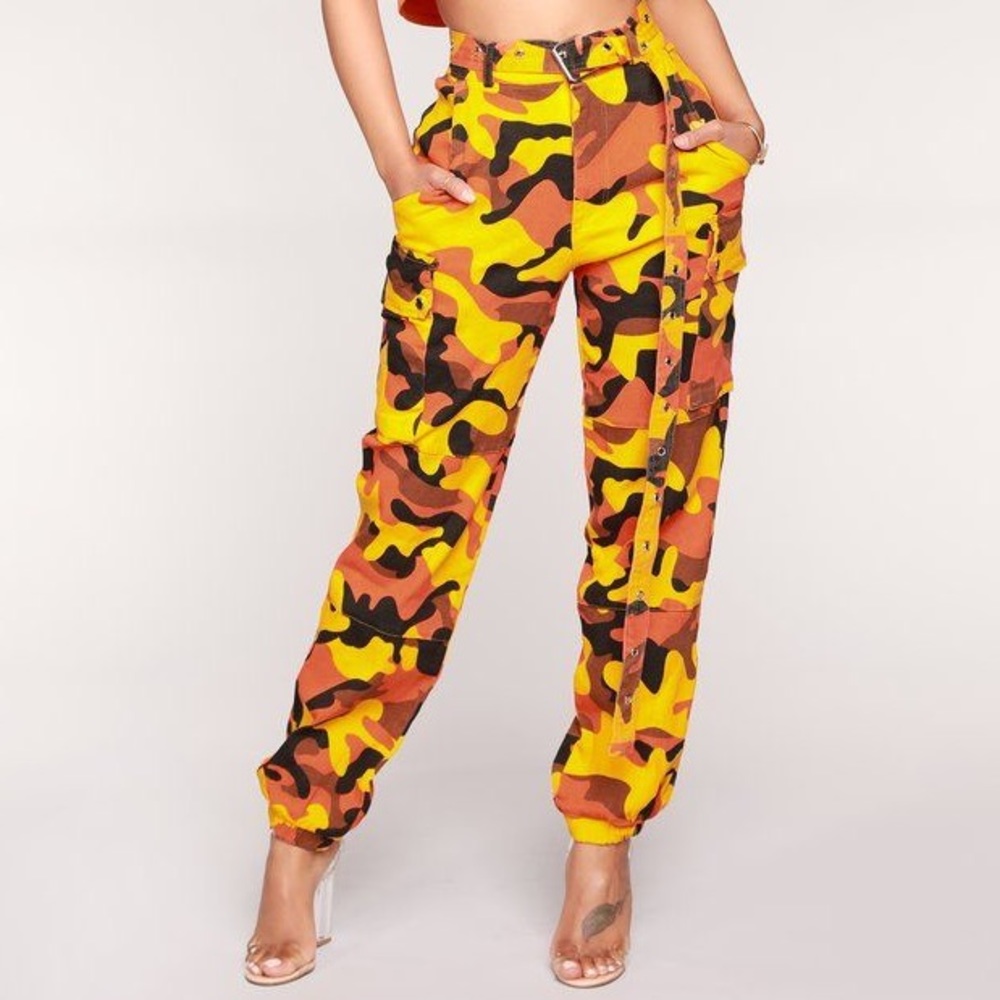 Orange Camo Cargo Pants!